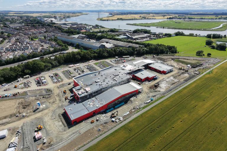 Significant progress with the construction of Clackmannanshire Council’s flagship learning, leisure and wellbeing campus has been achieved over the summer months.