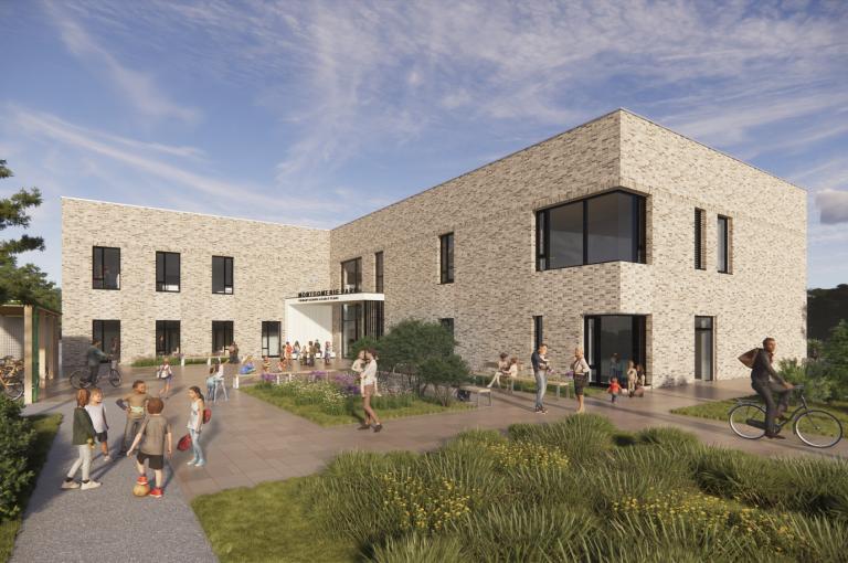 Graphic of Robertson Construction Central West passivhaus primary school ayrshire council