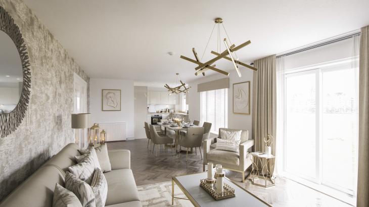 The beautiful interior Regent Lounge, in our Living by Robertson Leith development.