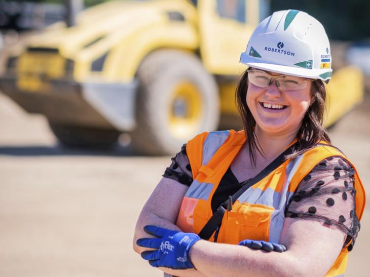 Robertson Construction Tayside site manager Laura Wilson 