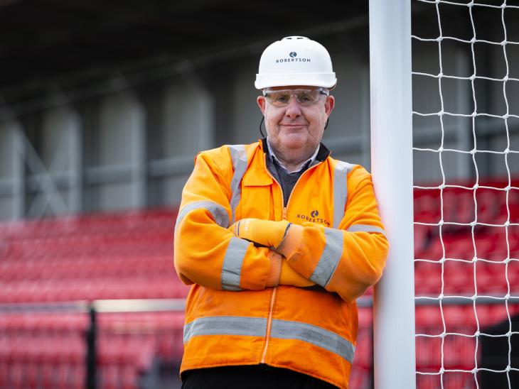 Construction job, construction employee on site