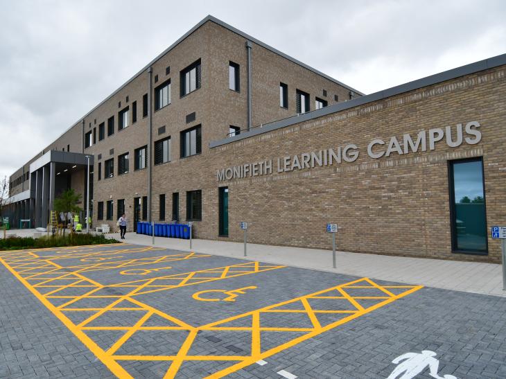 IMage of new high school in Monifieth, Angus