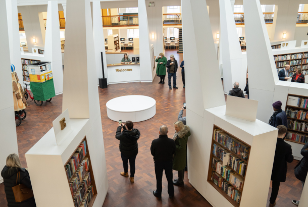 Local community at the grand opening of Bolton Central Library