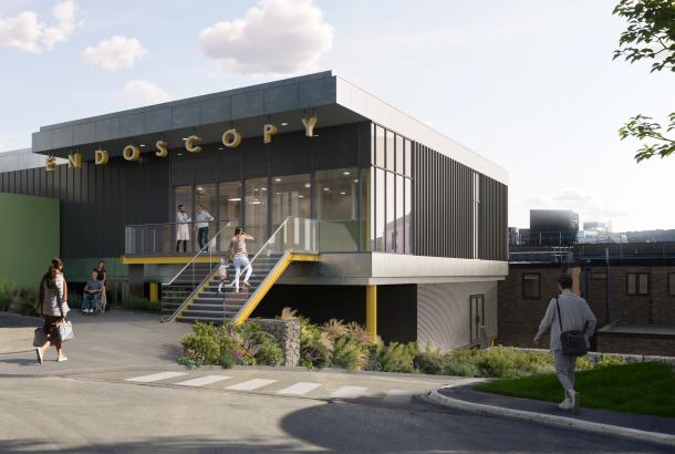 Bradford Royal Infirmary Endoscopy Unit architects graphic to be constructed by Robertson