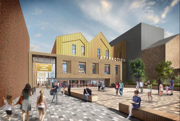 Artist impression of Redcar Culture & Leisure Attraction to be delivered by Robertson Construction North East