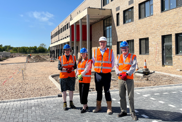 Robertson Construction Tayside and Angus Council at Monifeth Learning Campus to view progress