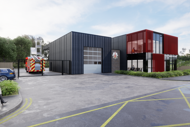 CGI image of Blackley Community Fire Station