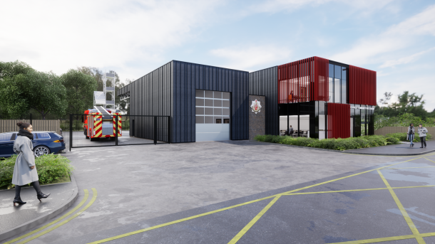 CGI image of Blackley Community Fire Station
