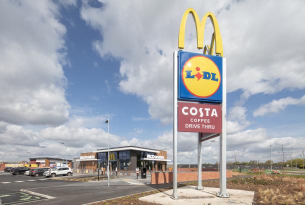 Construction of mixed use retail Warrington