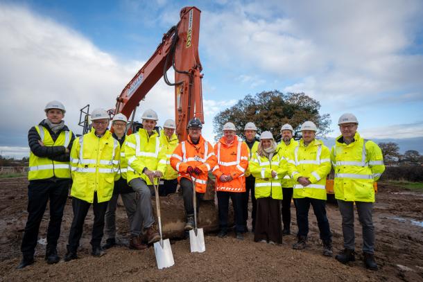 Group at groundbreaking ceremony