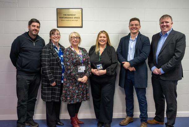 Project partners attend the school for its official opening