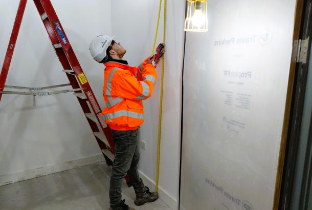 Trainee apprentice on site