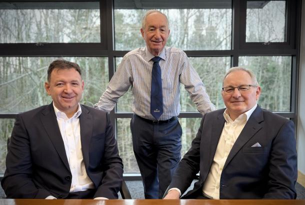 L-R Elliot Robertson, Sir Bill Robertson, John Watson