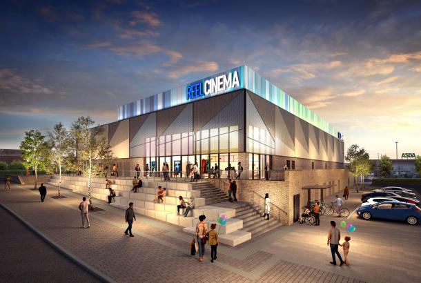 Artist impression of the cinema and leisure complex at Portland Park