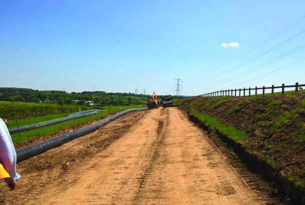 Robertson Civil Engineering laying an access road