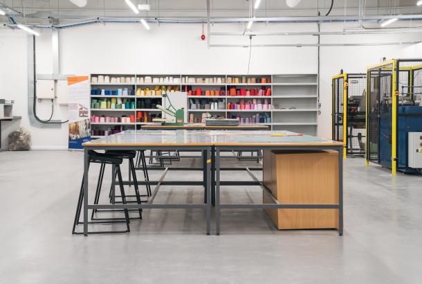 Interior of workshop at The Laura Annie Willson Building, University of Huddersfield