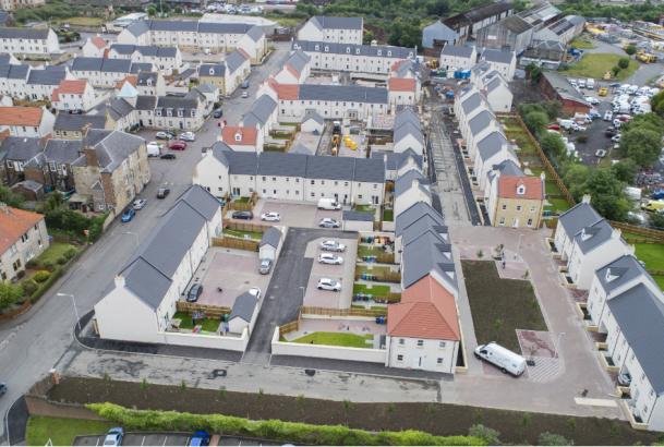 Affordable housing constructed by Robertson at Overton Road, Kirkcaldy