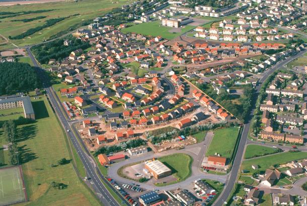 RAF Lossiemouth housing aerial view