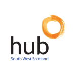 logo for hub East South West Scotland procurement route partnering with Robertson Construction