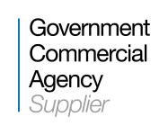 Government Commercial Agency Supplier logo with blue stripe