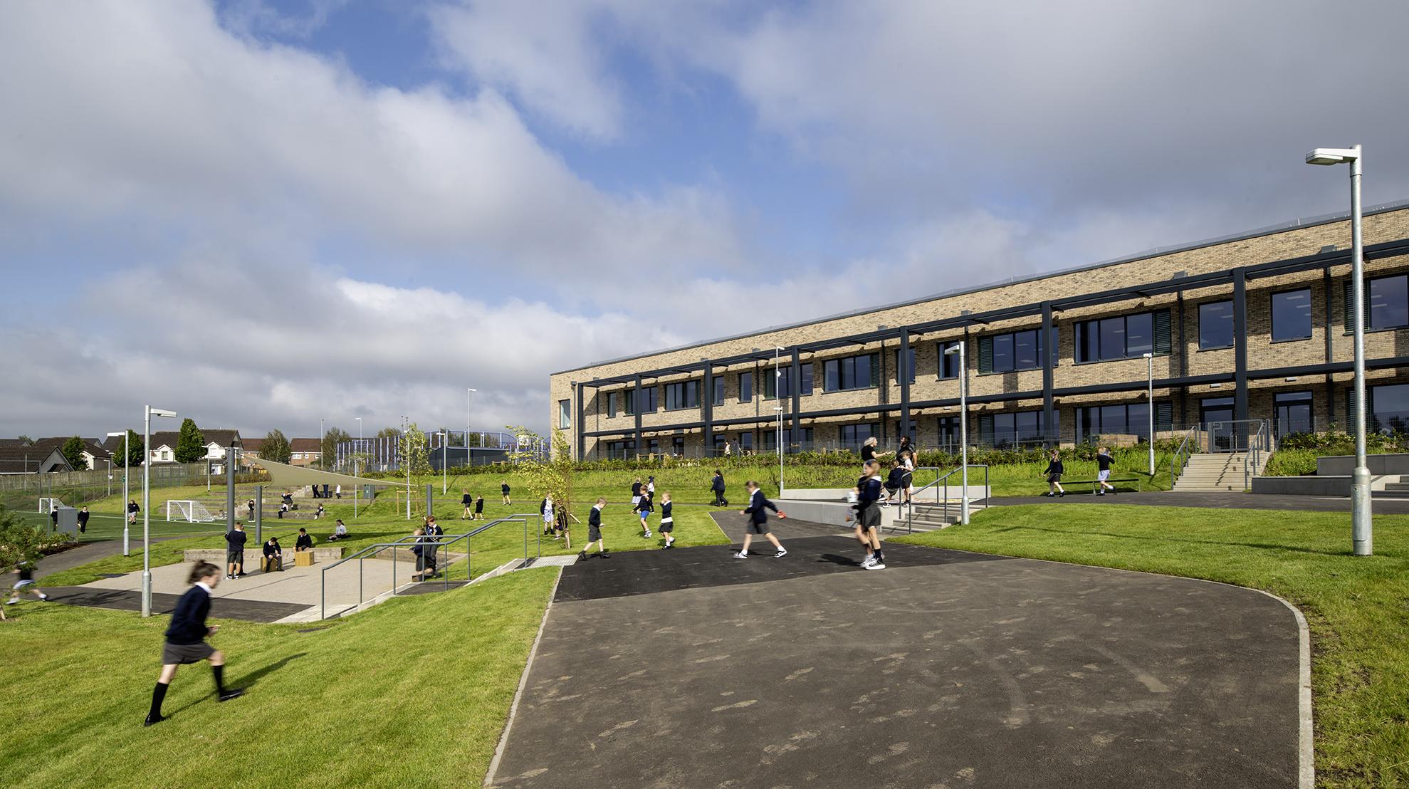 Montgomerie Park passivhaus Primary School play