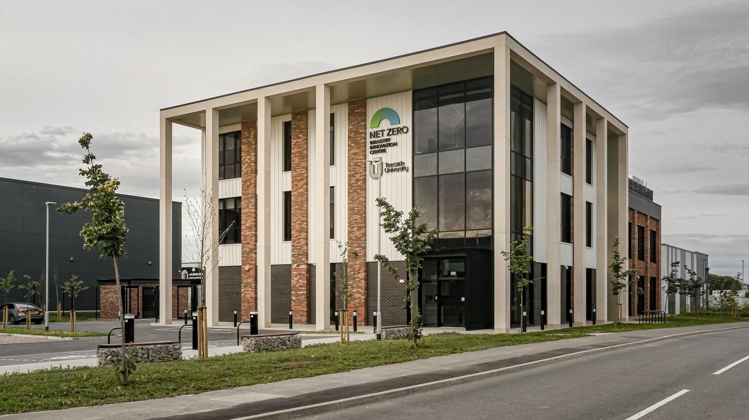 Exterior shot of Teesside University's NZIIC, delivered by Robertson Construction North East