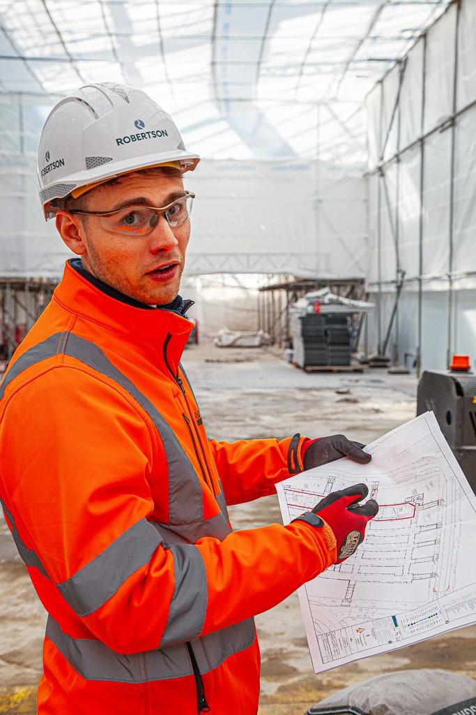 Graduate apprentice on construction site