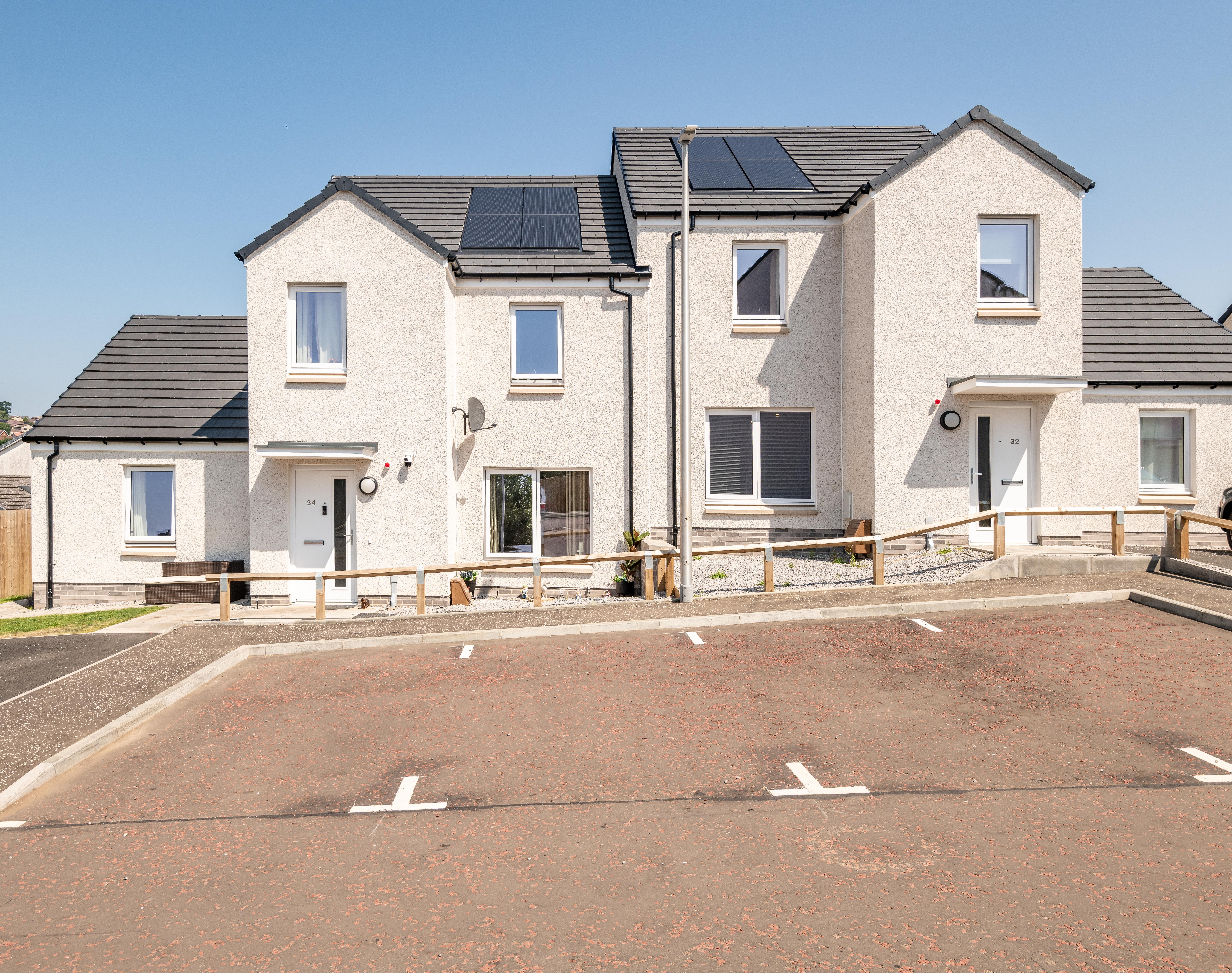 Affordable housing in fife on a sloping site