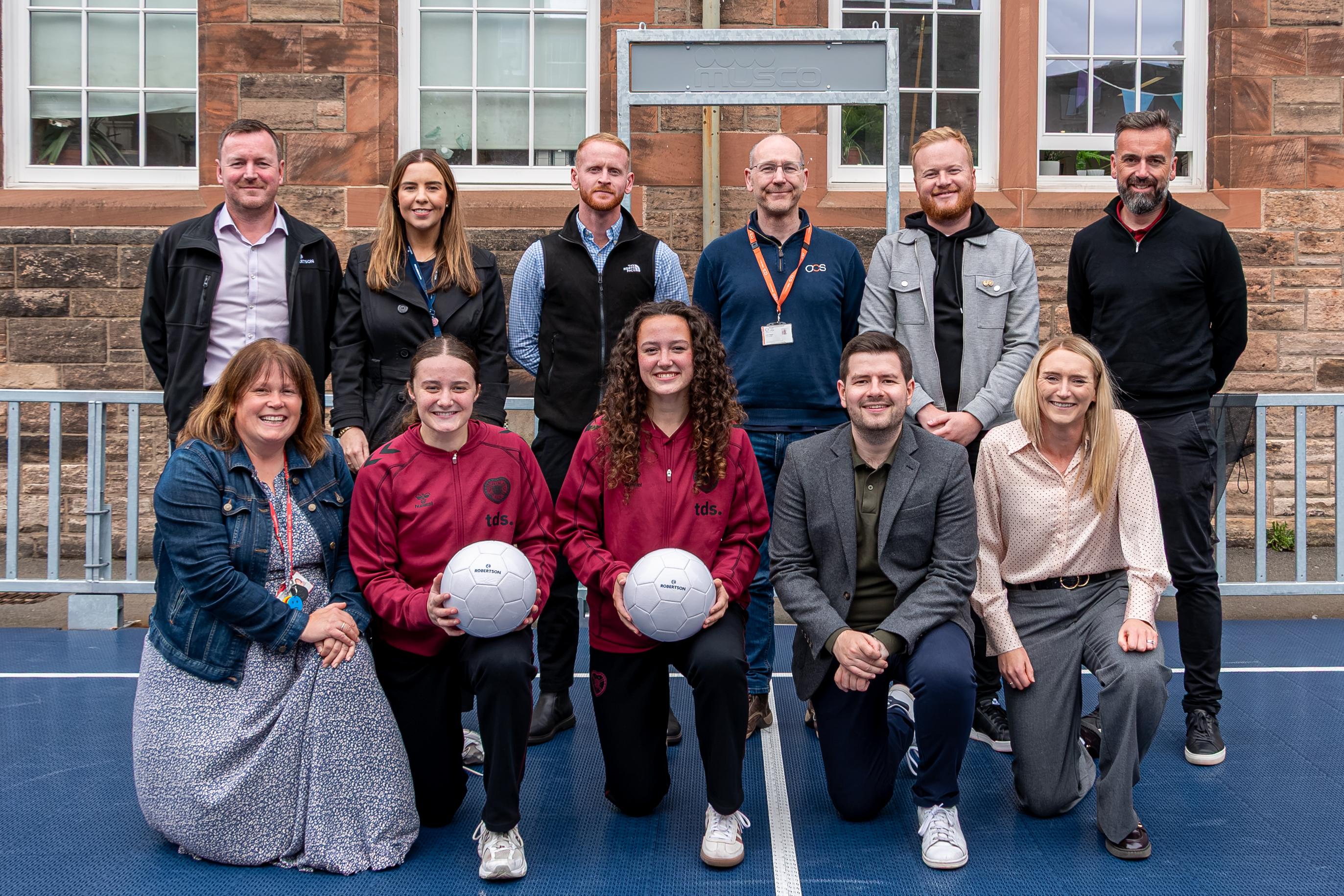 City of Edinburgh Council, Big Hearts, Robertson and supply chain partners celebrate new pitch