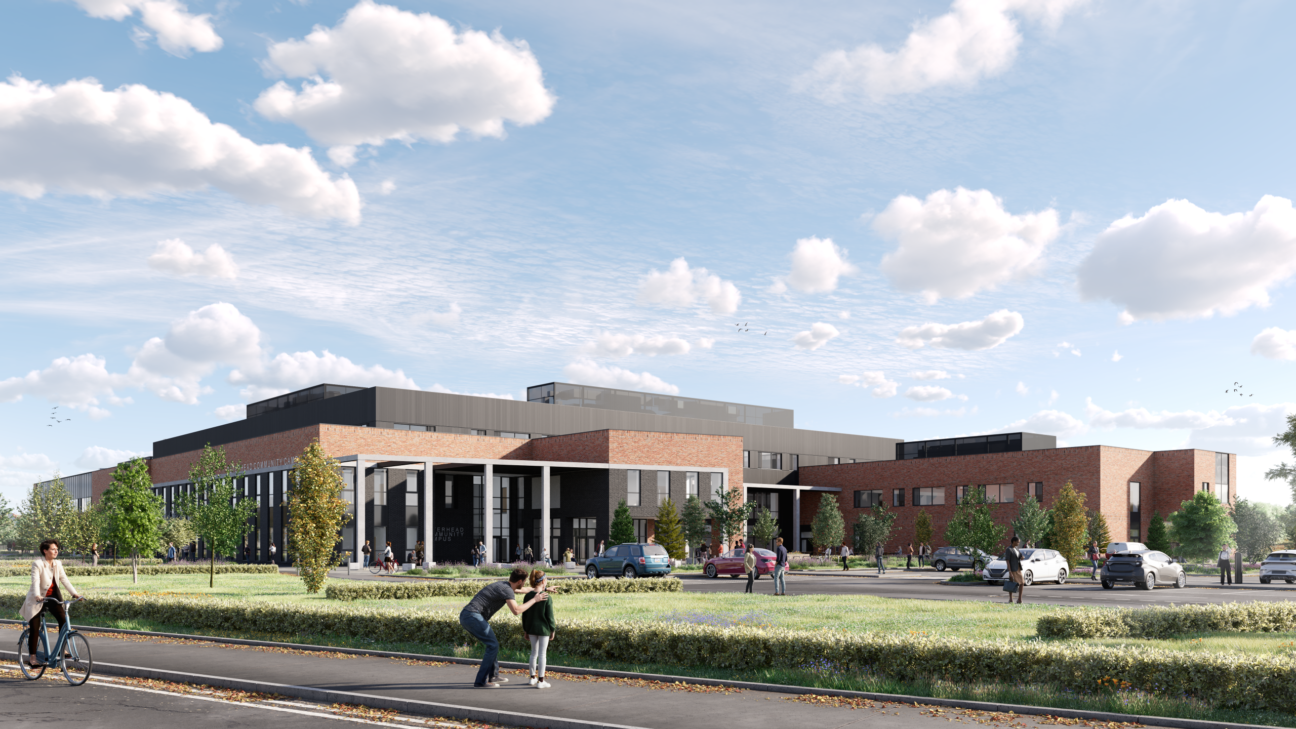 Computer visualisation of Peterhead Community Campus building