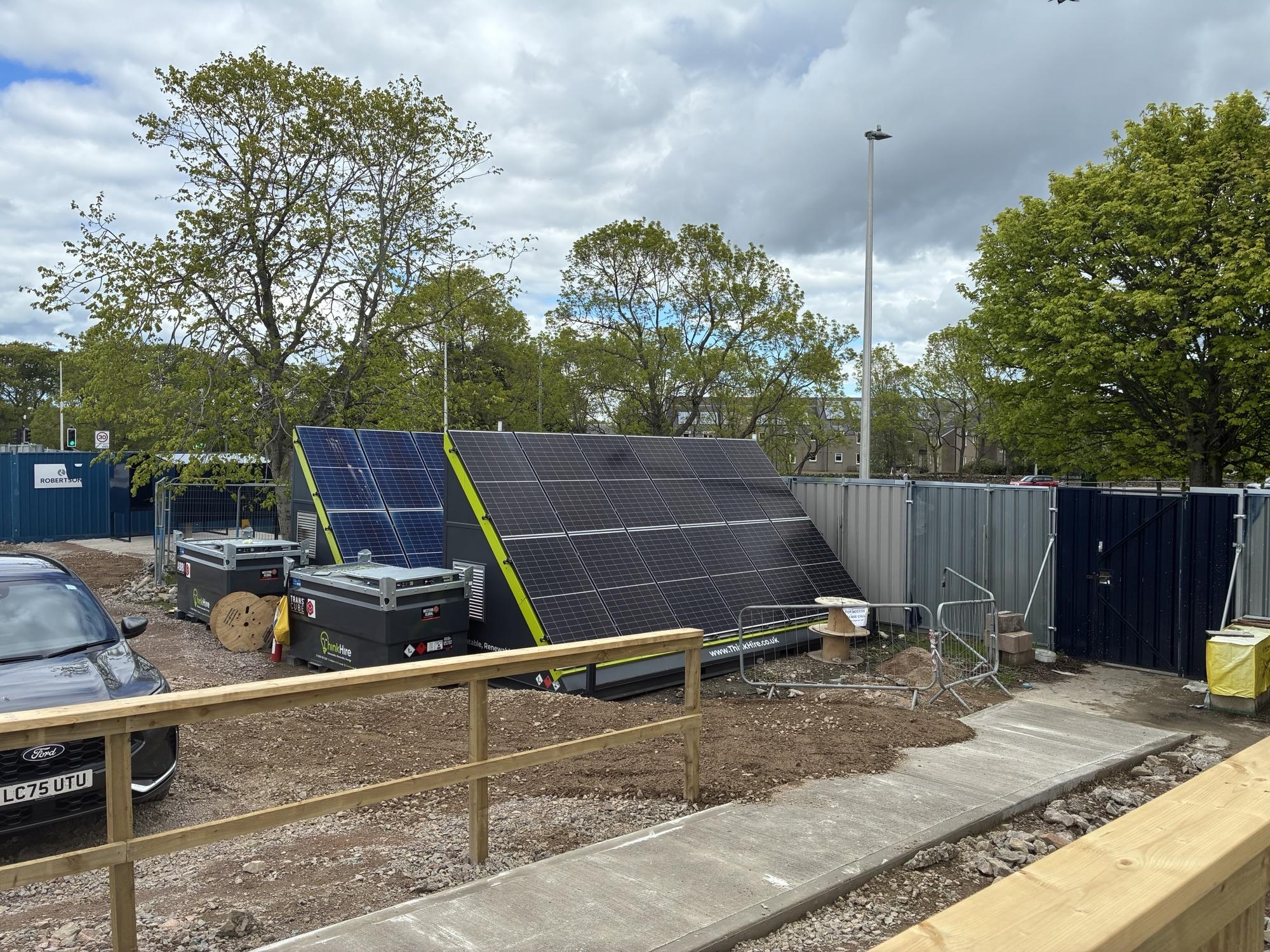 Solar power bank for construction site use