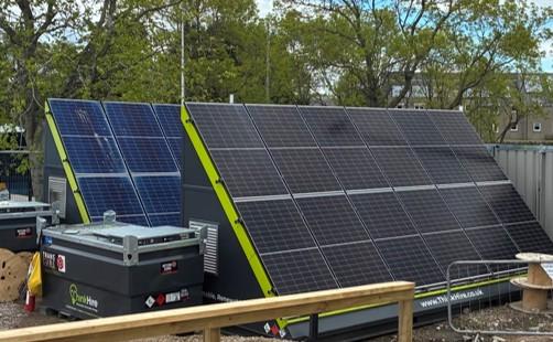 Image of solar power bank for construction site use