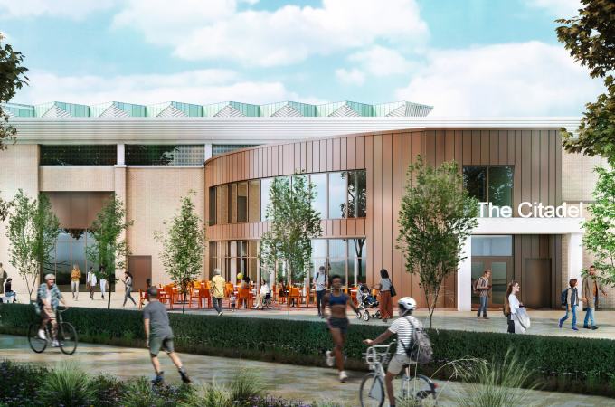 Artist impression of the revamped Citadel Leisure Centre at Ayr Harbour