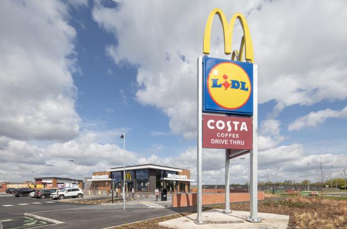 Construction of mixed use retail Warrington