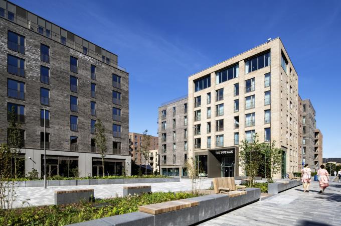 Outside of build to rent apartments