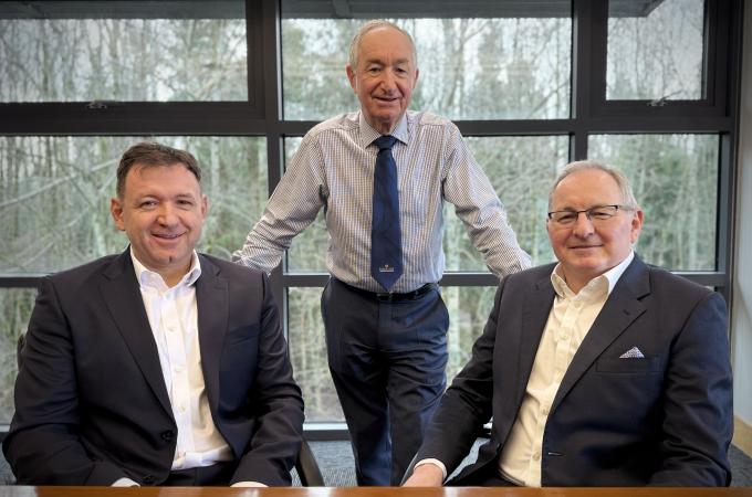 L-R Elliot Robertson, Sir Bill Robertson, John Watson