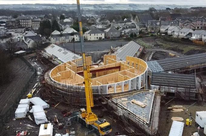 Robertson timber engineering delivering timber frames for school
