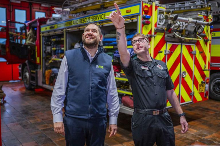 RFM facilities manager with fire and rescue service customer