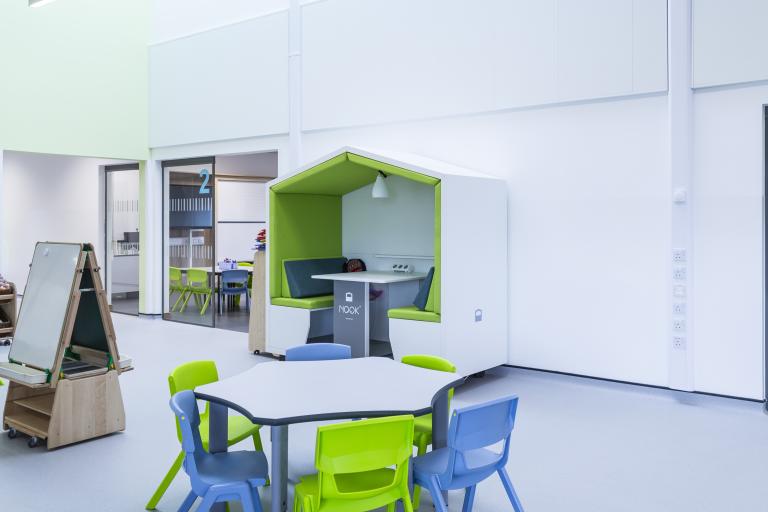 Classroom at Chryston Community Hub delivered by Robertson Construction Central West for North Lanarkshire Council and NHS Lanarkshire