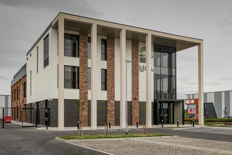 Net Zero Industry Innovation Centre's main entrance.