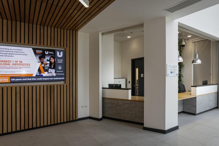 The Net Zero Industry Innovation Centre reception space.