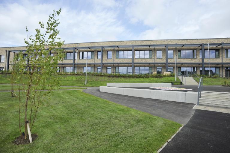 wide angle of new school