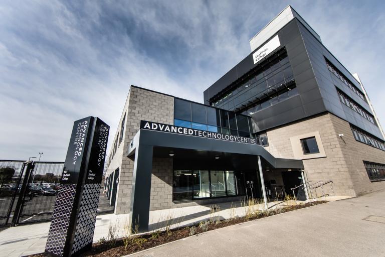 Entrance of Advanced Technology Centre at The Sheffield College, delivered by Robertson Construction Yorkshire & East Midlands