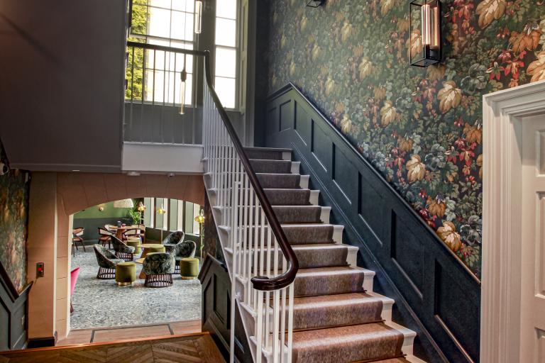 Bailiffgate Hotel, delivered by Robertson Construction North East - staircase at main foyer