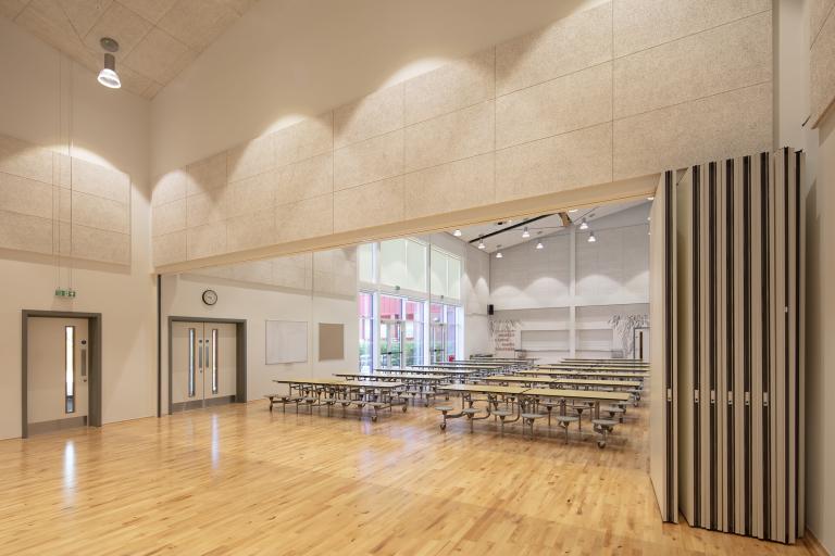 Gymnasium with food hall 