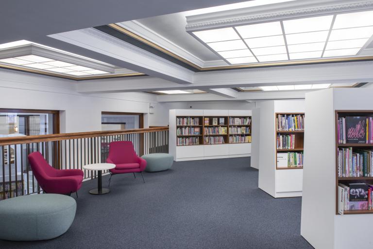 Interior of Bolton Central Library, delivered by Robertson Construction North West