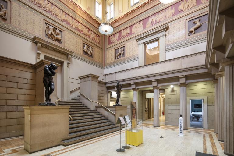 Grand staircase within Manchester Gallery