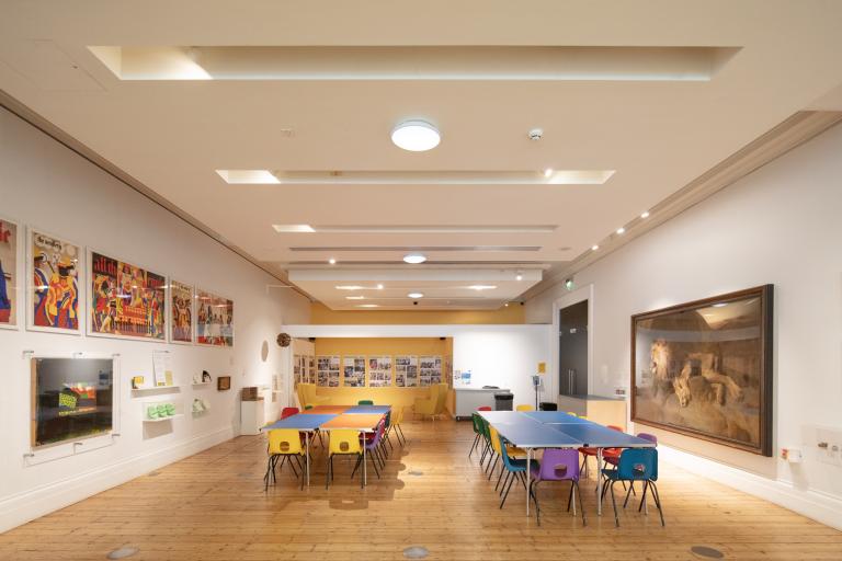 Image of seating area within the art gallery