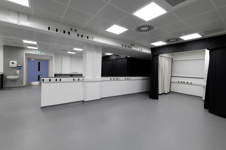 Image of clinical area with drapery 