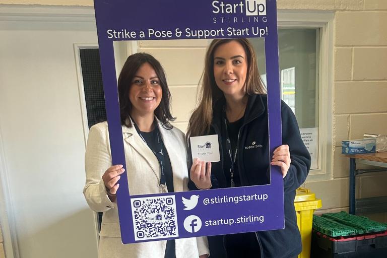 Robertson Group food bank donation to Start Up Stirling
